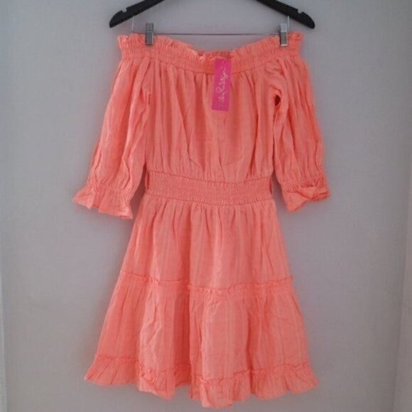 NWT Lilly Pulitzer Louisa Off The Shoulder Mini Dress Size XS, Small, Medium - Picture 4 of 9